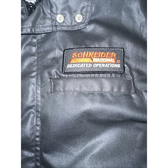 90s Jacket Snap Mens L Patch Logo Schneider National With Linner CHUCK - Picture 5 of 10